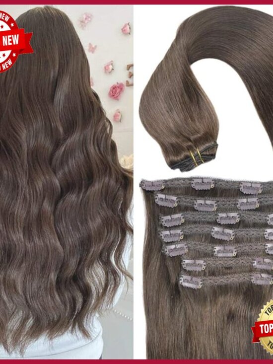 20 Inch Remy Human Hair Clip In Extensions Thick Ends 120g main image 5